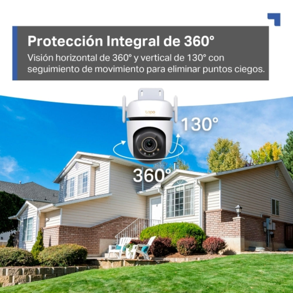 Cámara WiFi TP-Link Tapo C530WS 360° 3K 5MP para Exteriores con Visión Nocturna a Color y Detección IA Avanzada