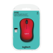 Logitech M185, Mouse Inalámbrico, Win Mac Chrome Linux Rojo