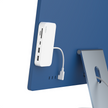 Hub USB-C Belkin INC011btWH 6 en 1 con Ethernet Gigabit, SD, microSD y USB 10Gbps Blanco