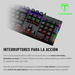Teclado Gamer Mecánico T-Dagger Naxos T-TGK310 Rainbow Switch Red / Gris-Negro