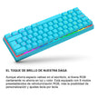 Teclado Mecánico 60%, T-dagger Arena Blue Tgk321b Rgb, Español, Red Switch