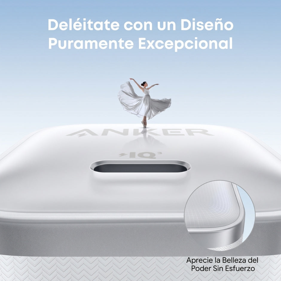 Cargador Anker Nano 45W USB-C GaN Carga Rápida Compacto para iPhone, Android y iPad Blanco