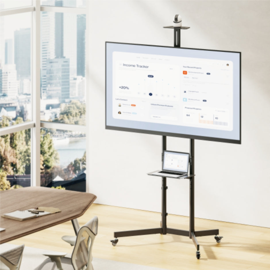 Soporte Móvil con Ruedas para TV de 37'' a 70'' TechGo SPR-6404 hasta 70kg + 2 Repisas