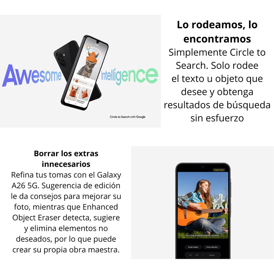 Celular Samsung Galaxy A26 5G Dual SIM, 6.7'' 256GB/8GB 50MP IP67 5000mAh, Menta