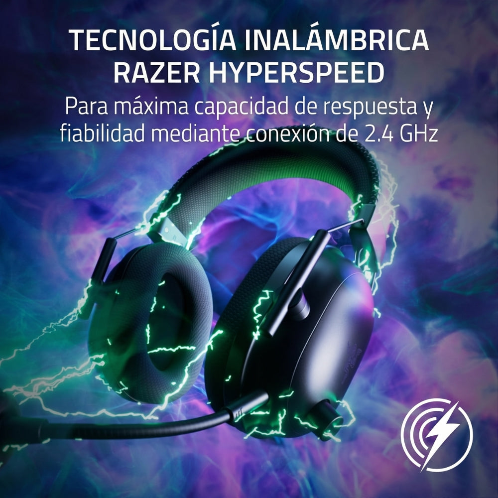 Audifonos Gamer Razer Blackshark V2 Pro inalámbricos HyperSpeed Wireless de 2,4 GHz y Bluetooth 5.2. Edicion Xbox - Negro