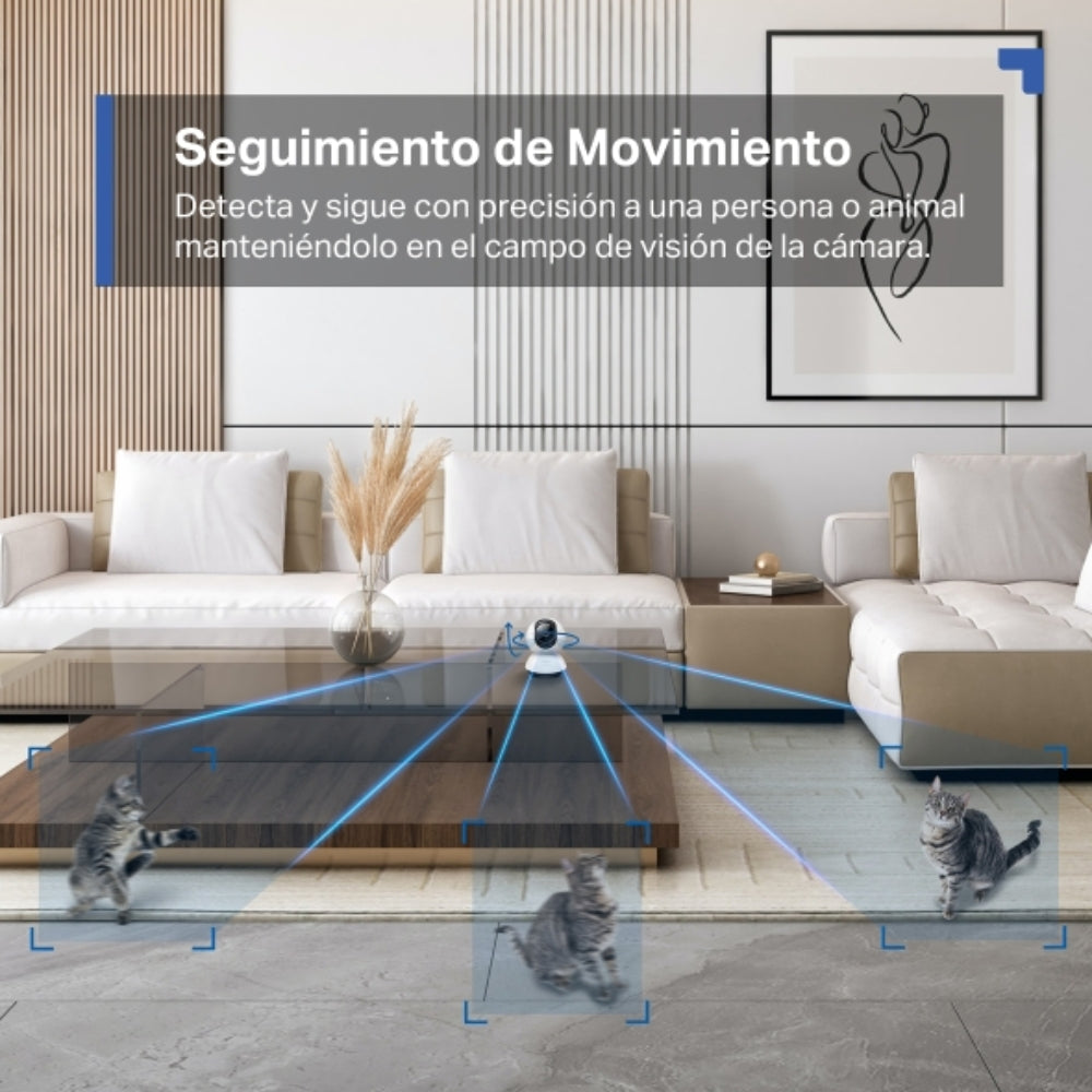 Cámara Wi-Fi Tp-Link Tapo C220 de 360° con Vista 2K 4MP, Detección IA Avanzada