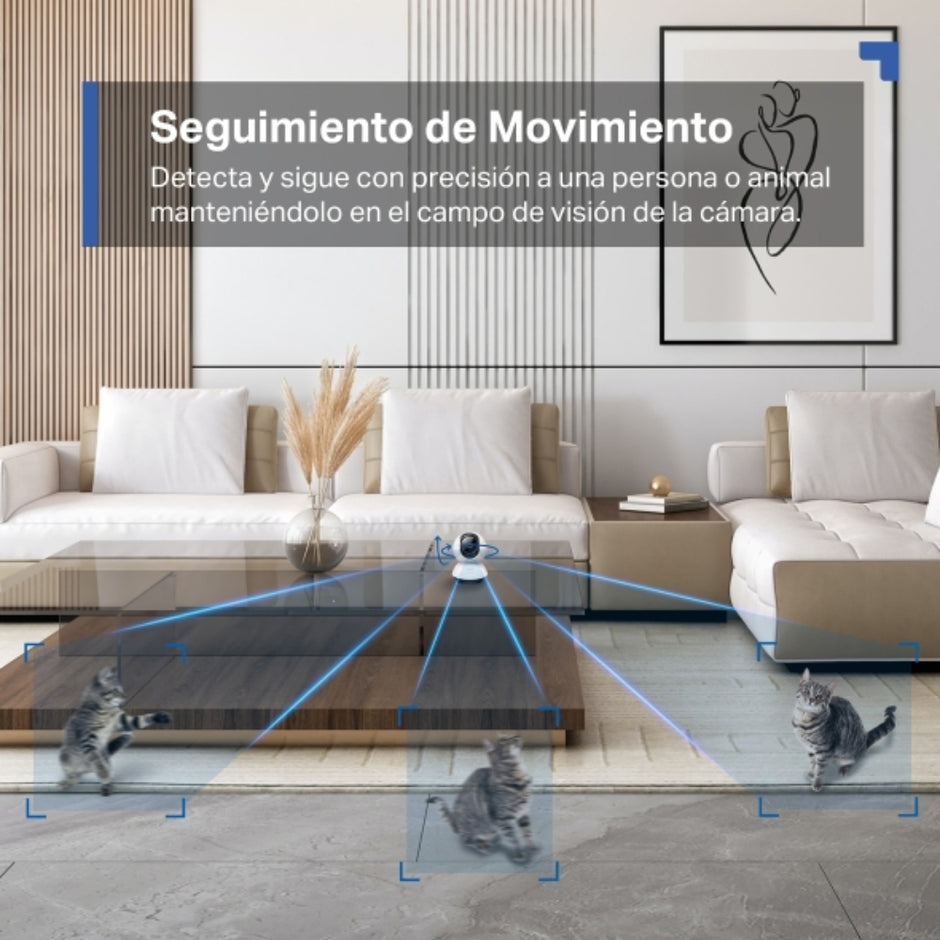 Cámara Wi-Fi Tp-Link Tapo C220 de 360° con Vista 2K 4MP, Detección IA Avanzada