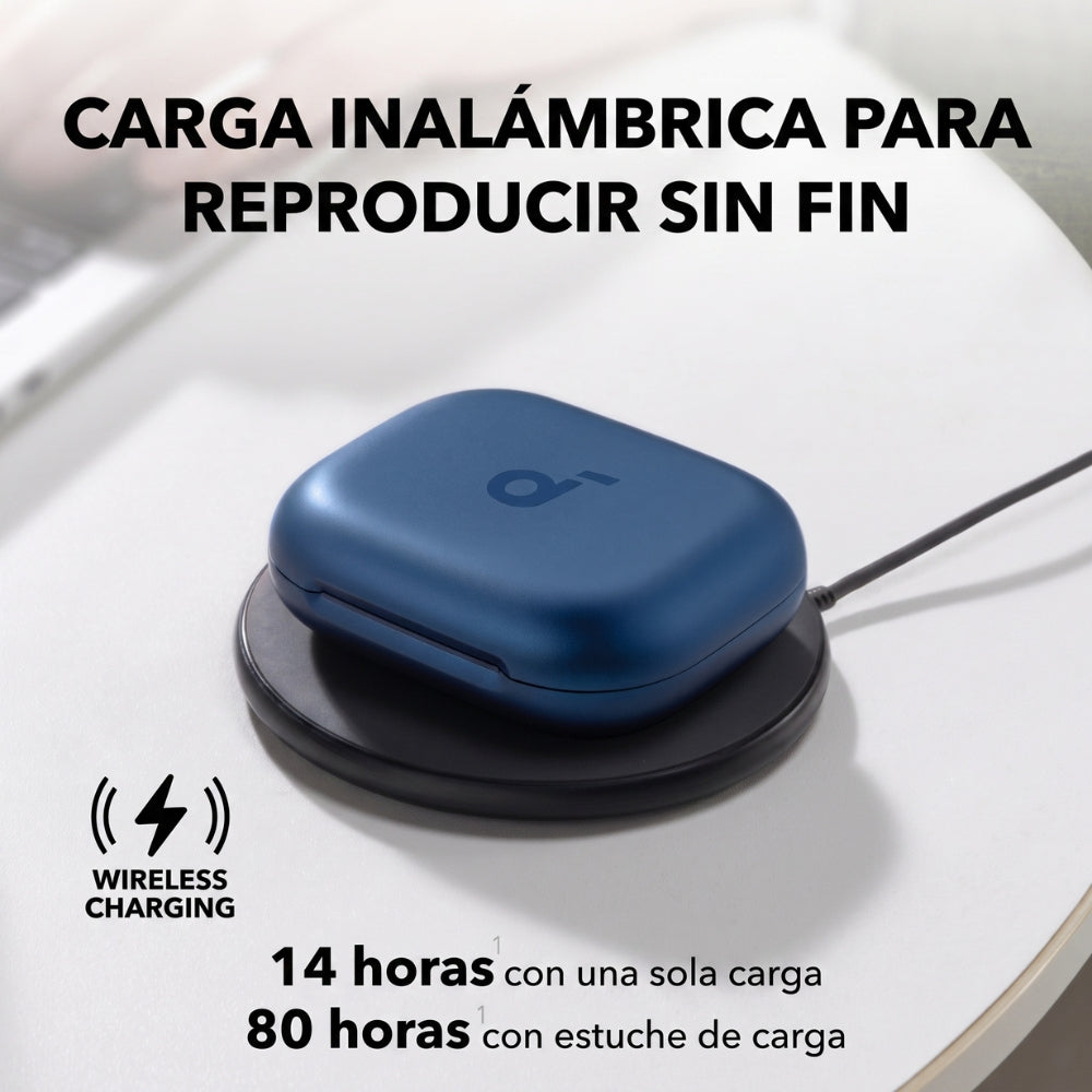 Audífonos Inalámbricos Soundcore AeroFit 2 Open-Ear Bluetooth 5.4 IP55 Hasta 42H con LDAC - Azul