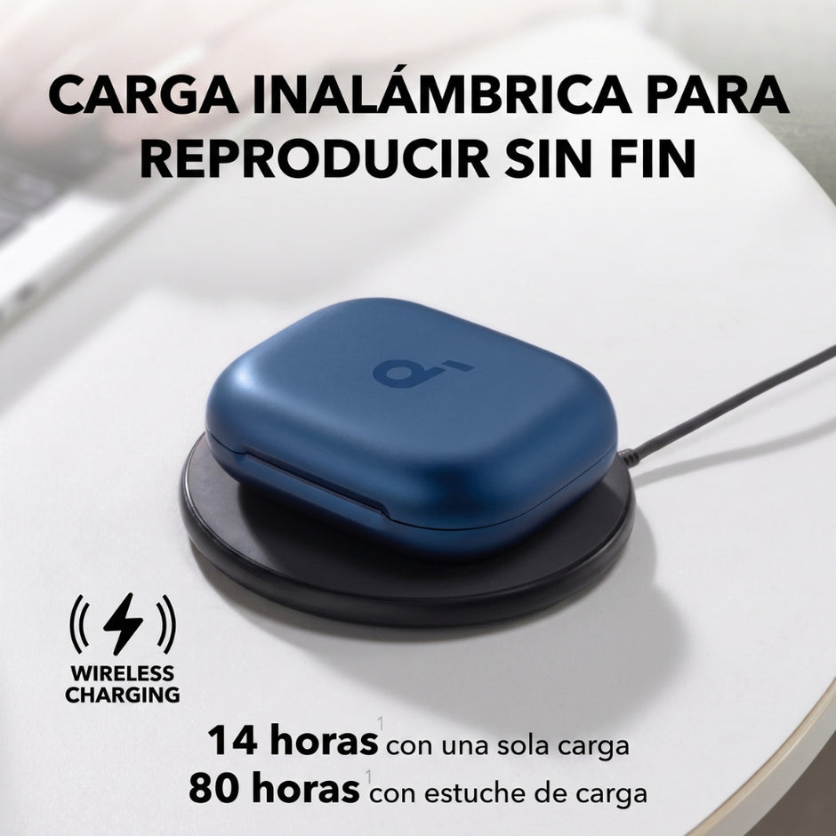 Audífonos Inalámbricos Soundcore AeroFit 2 Open-Ear Bluetooth 5.4 IP55 Hasta 42H con LDAC - Azul