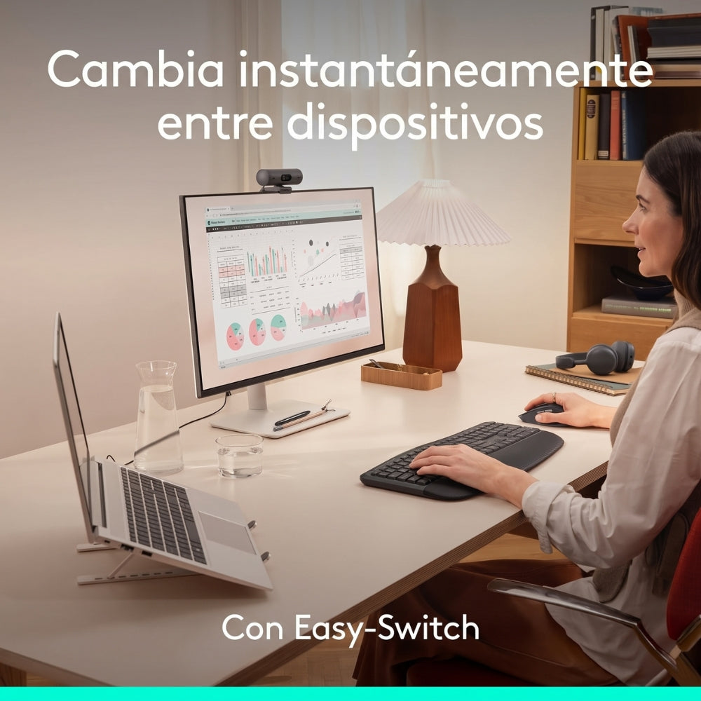 Combo Teclado y Mouse Inalámbrico Logitech Signature Comfort Plus MK880 Bluetooth Diseño Ergonómico