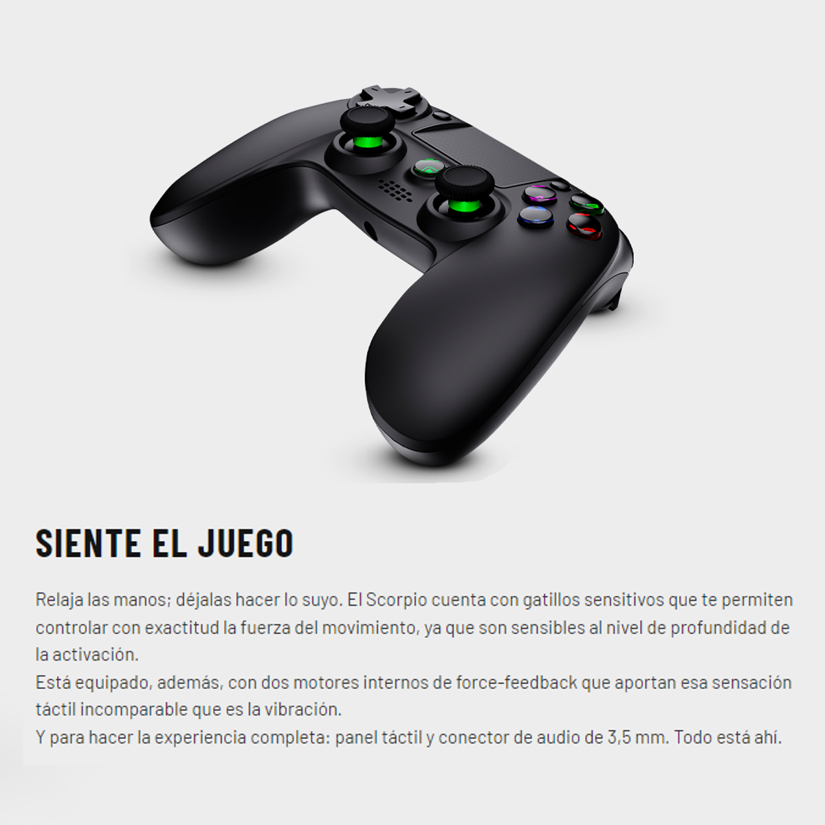 Control Gamepad Bluetooth T-Dagger Scorpio T-TGP802 para PS4 PS3 PC