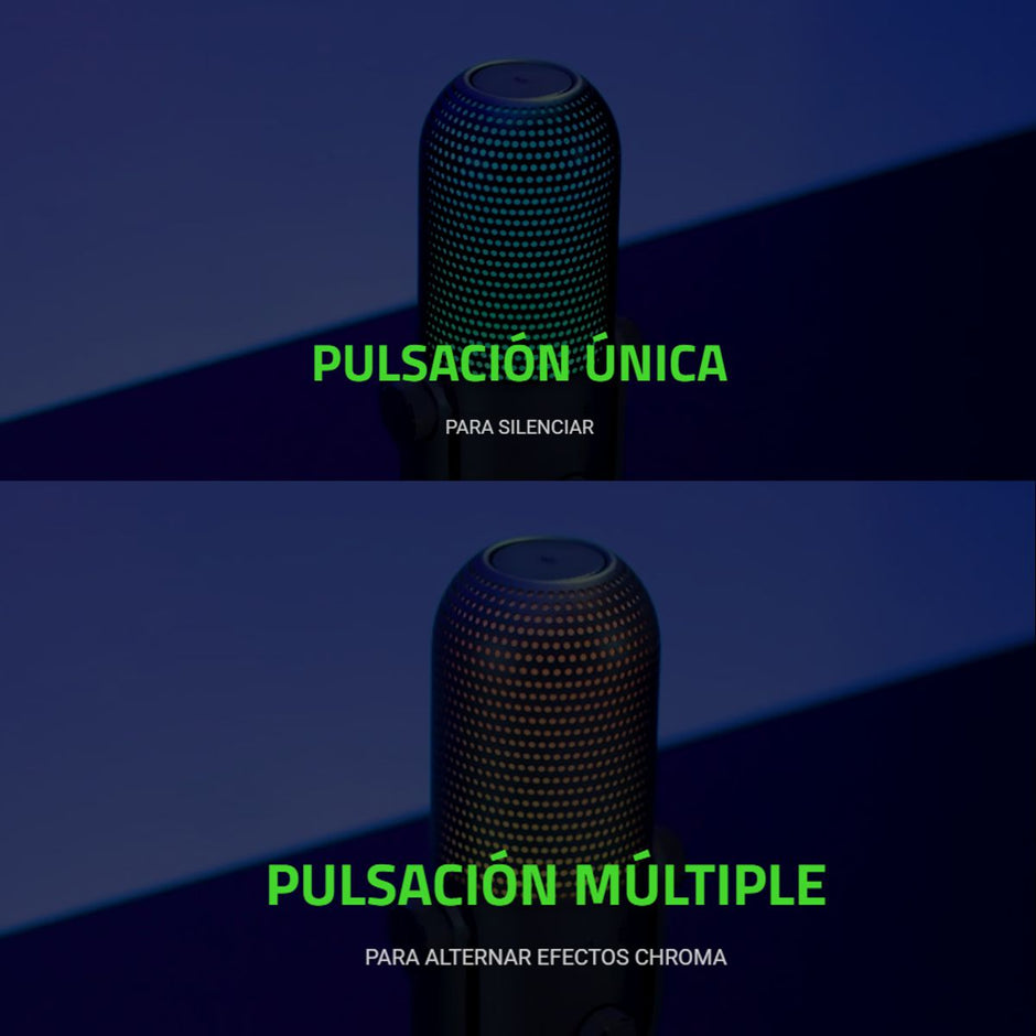 Micrófono Razer Seiren V3 Chroma USB RGB 96kHz 24bit Supercardioide para Streaming Profesional Negro