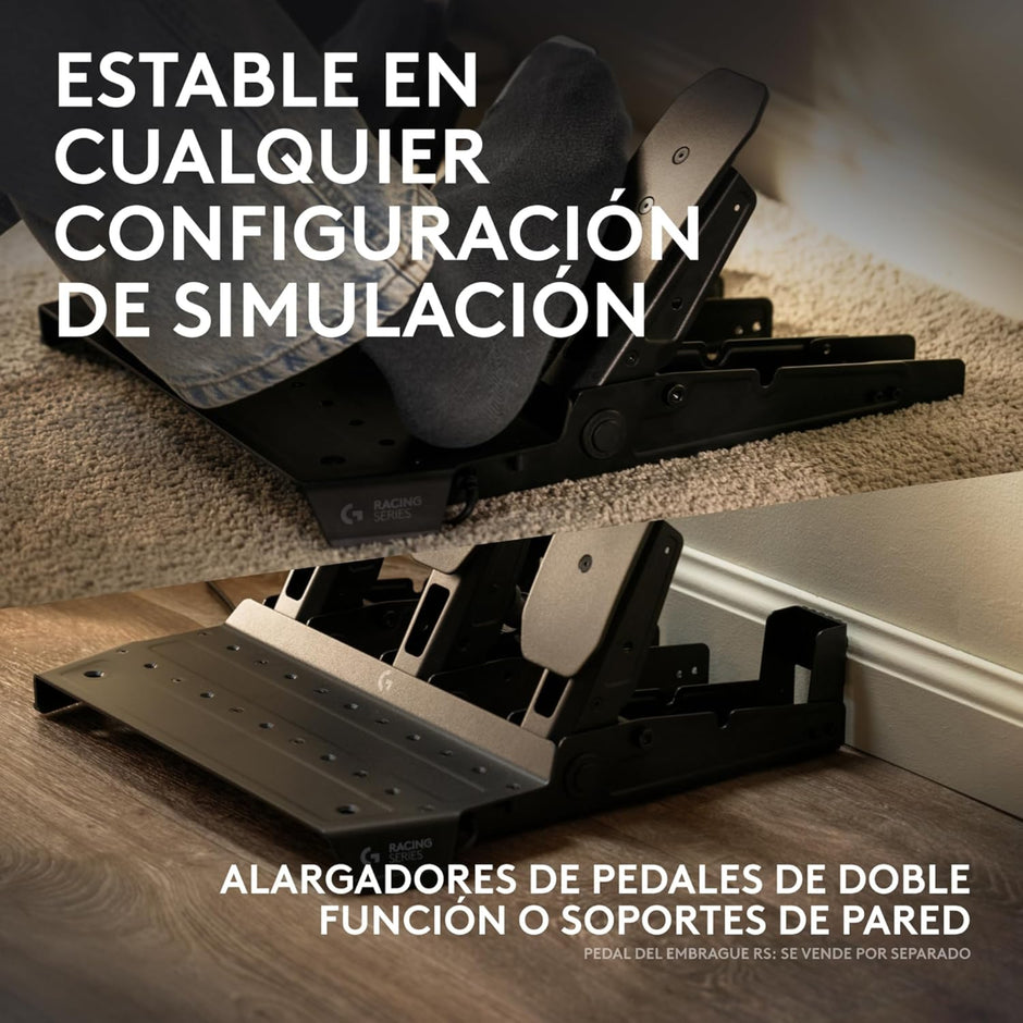 Pedales Simulador de Carreras Logitech G RS Pedals Sim Racing Presión Ajustable Chasis Acero Premium