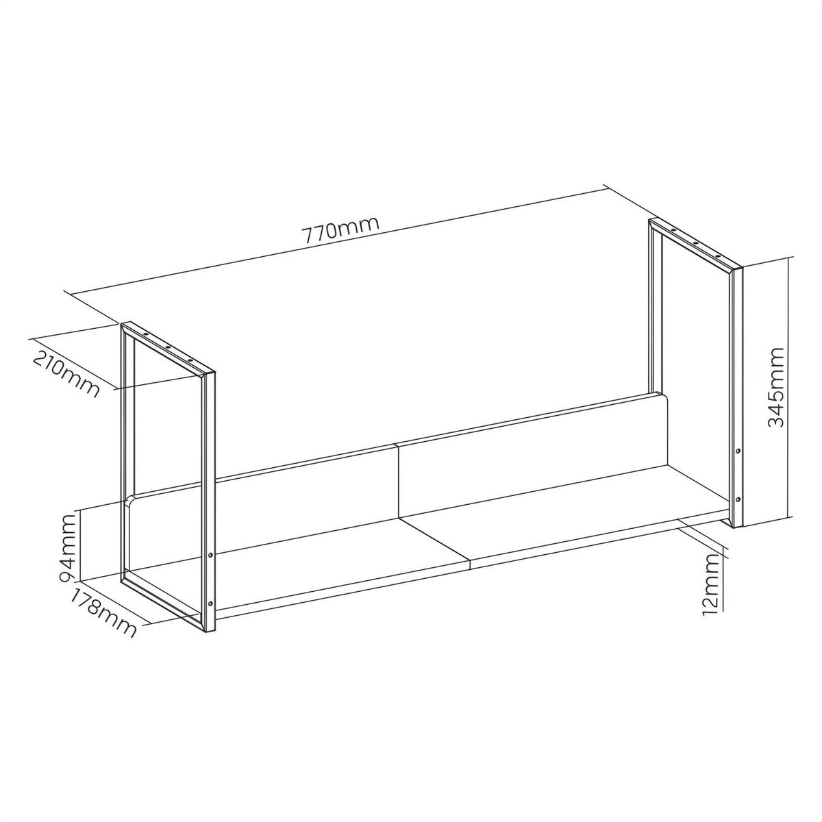 Estante Inferior Madera Para Escritorio Techgo Bds-1, Marron