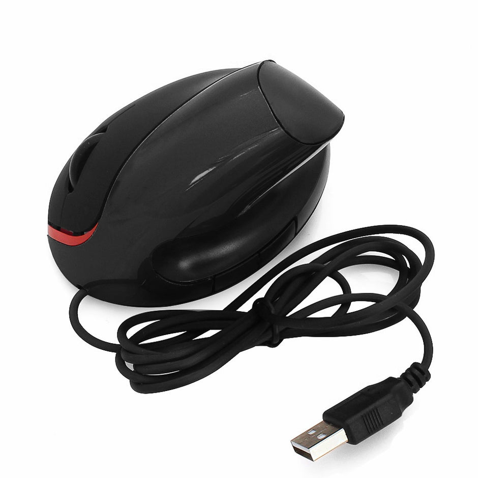 Mouse Vertical Ergonómico Evita Túnel Carpiano 5 Botones Blk