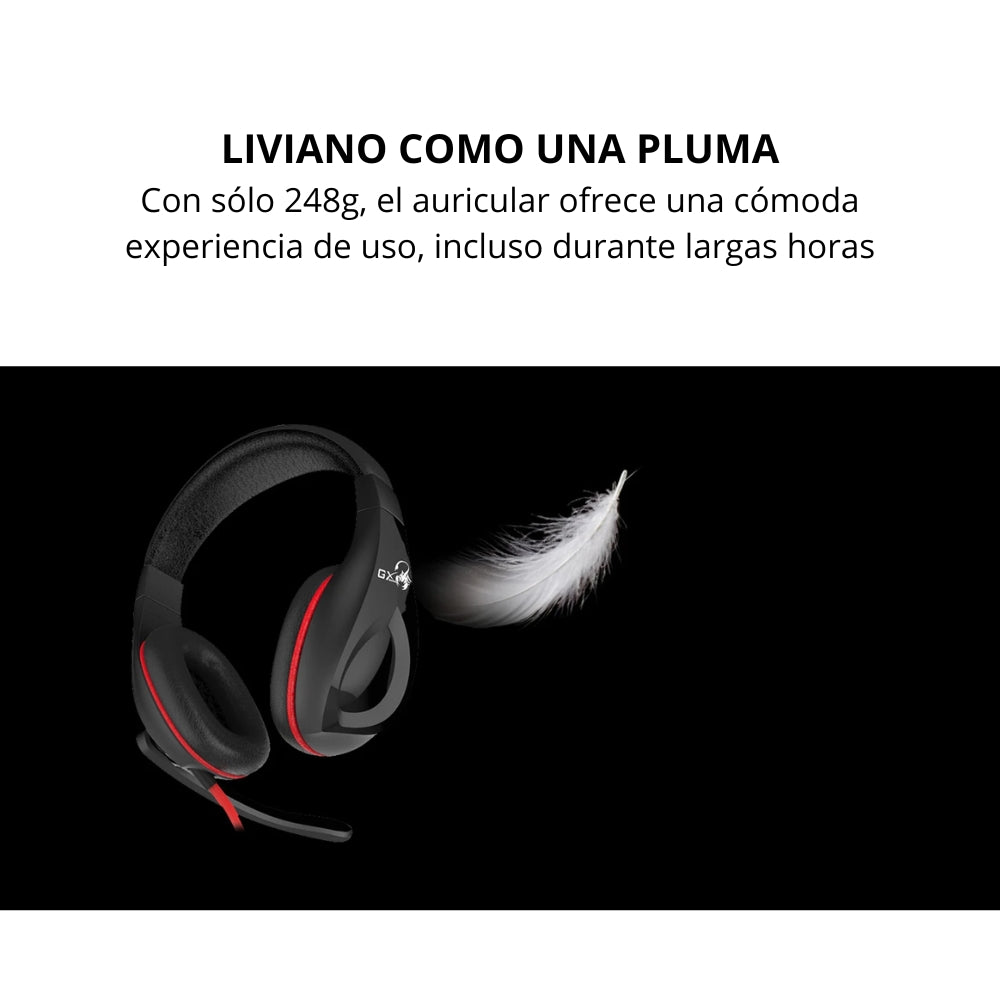 Audífonos Diadema Gamer Genius GX HS-G560 Micrófono Ajustable 3.5mm PC PS5/PS4 Xbox Switch Diseño Ligero