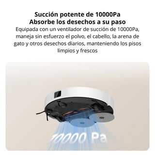 Aspiradora Robot Xiaomi H50 10000Pa Trapeado 180rpm Cepillo Lateral Anti-Enredos Base Autovaciado 5200mAh