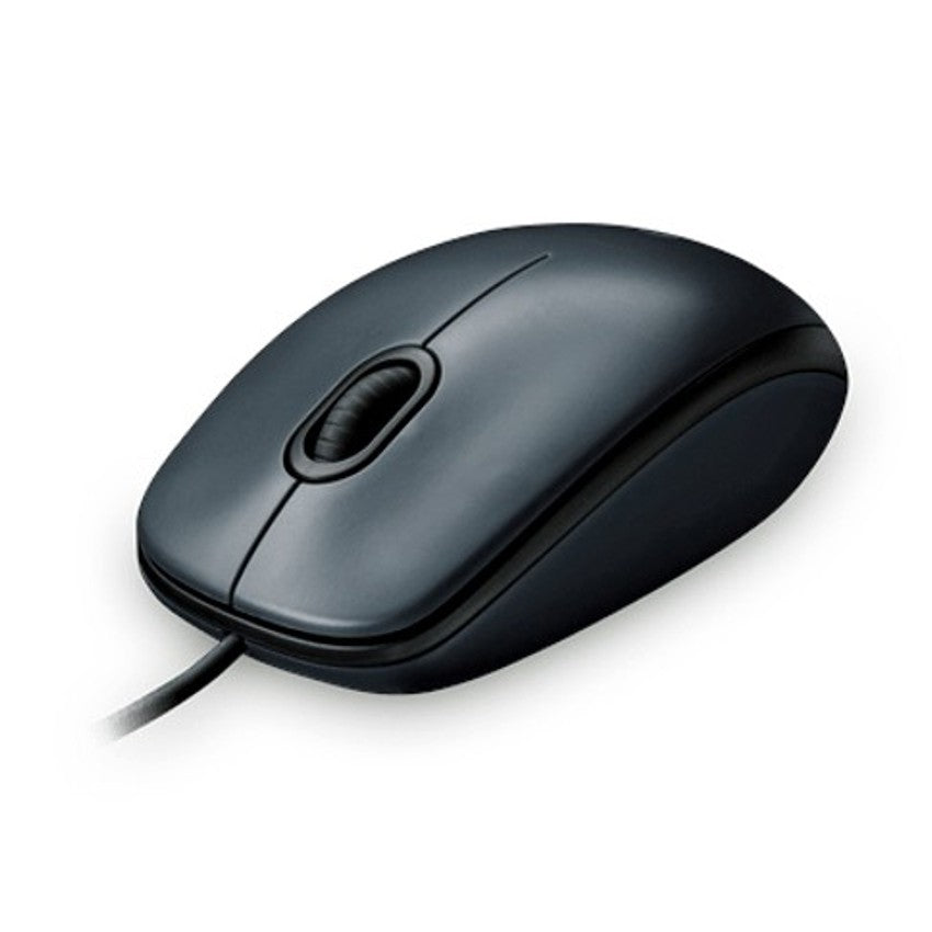 Mouse Óptico Logitech M90 con Cable USB Cómodo Diseño Ambidiestro - Negro
