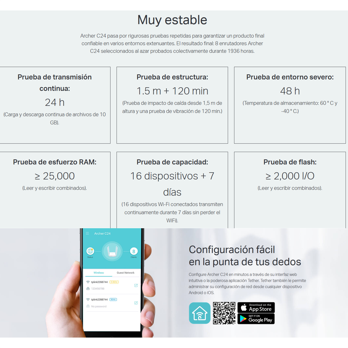 Router Inalámbrico Doble B 2.4 Ghz Y 5 Ghz Color Blanco Archer C24 Tp-link AC750