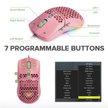 Mouse Gamer Delux M700a Rgb, Programable 7 Botones, Pink