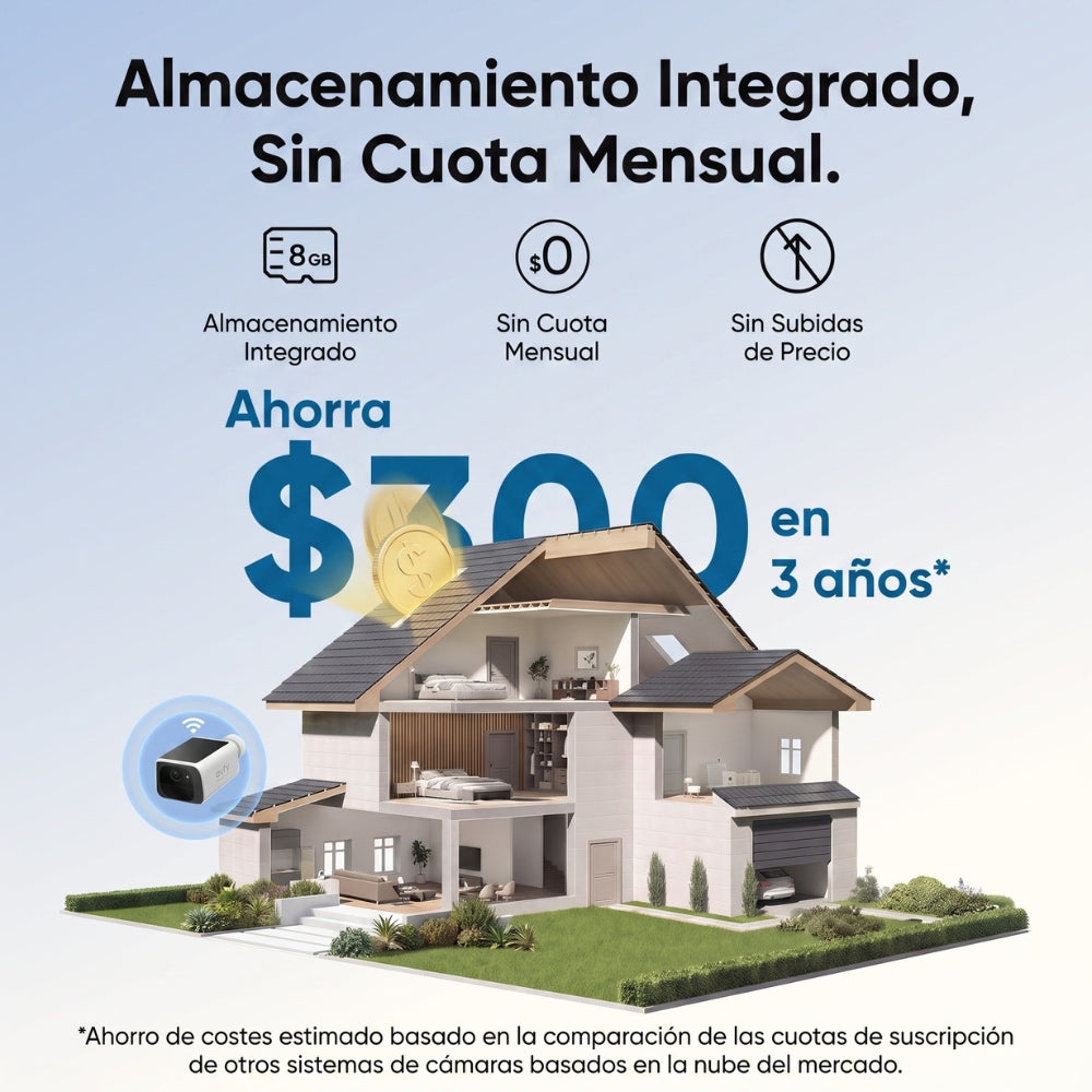 Cámara de Seguridad Eufy SoloCam S220 Solar 2K con IA Detección Humana Vision Nocturna IP67 WiFi