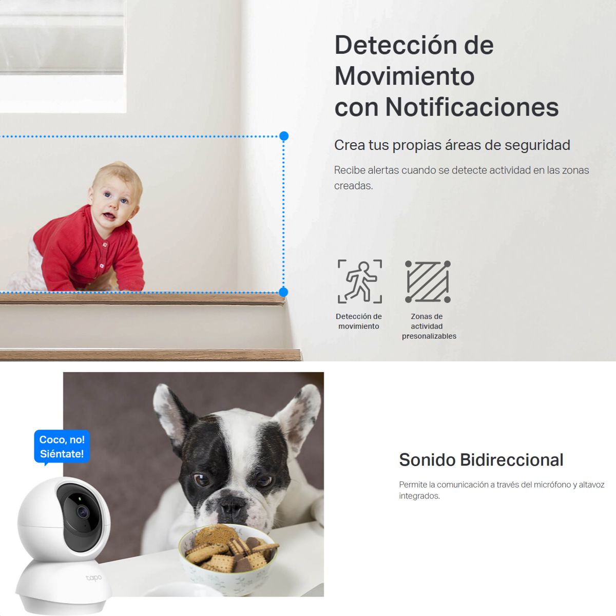 Cámara WiFi TP-Link Tapo C200c 360° Full HD 1080p Visión Nocturna Giro e Inclinación y Compatible con Alexa + Micro SD 64GB
