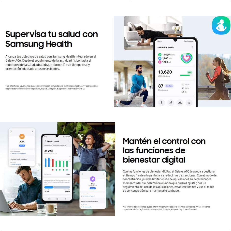 Celular Samsung Galaxy A06 Dual SIM Pantalla 6.7” 64GB 4GB Sensor de Huella 50MP 5000mAh 25W - Negro