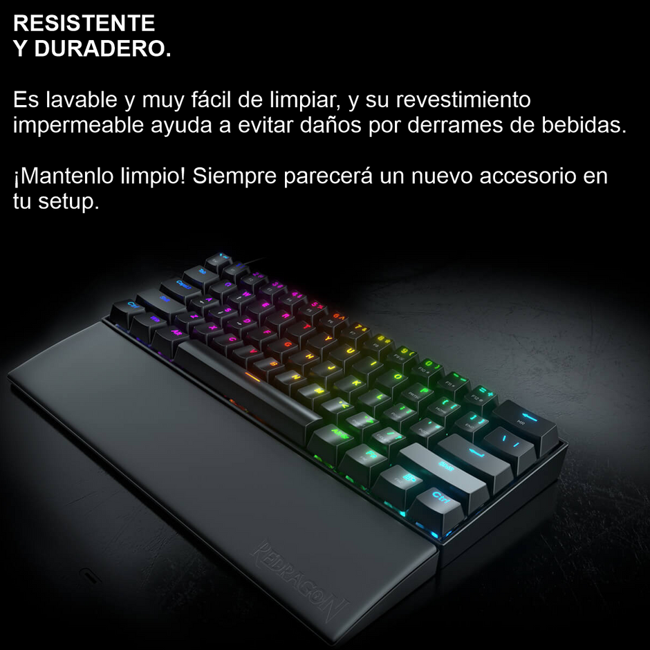 Reposamuñecas Gamer Redragon Meteor PO35 S Ergonómico Memory Foam Antideslizante 28.9 X 7.3 X2.0 CM