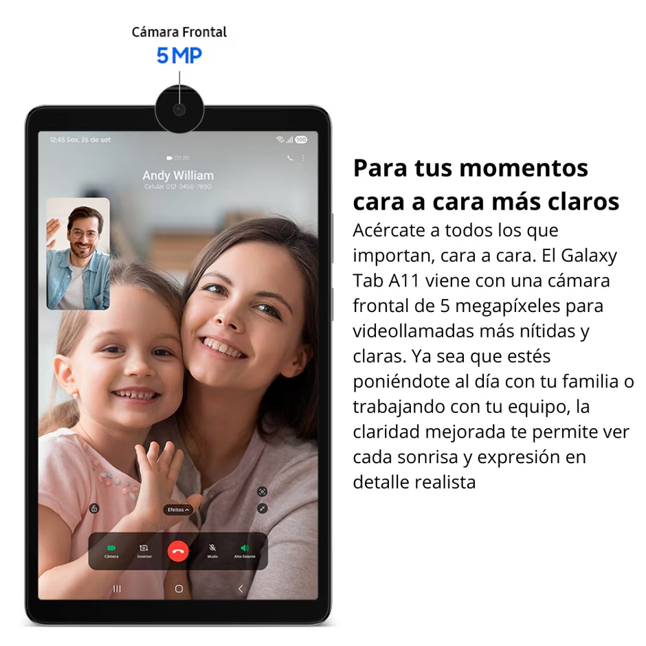 Tablet Samsung Galaxy Tab A11 Wi-Fi Pantalla 8.7” 90Hz 128GB/8GB 8MP 5100mAh - Gris