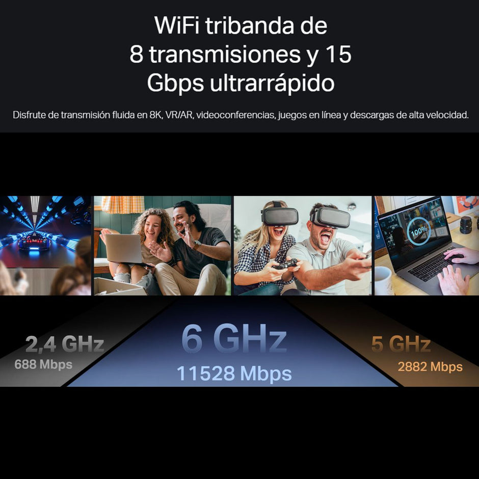Router Wifi 7 BE15000 TP-Link Archer BE700, 15Gbps, puerto WAN 10 Gbps, puerto LAN 2.5 Gbps, EasyMesh y HomeShield