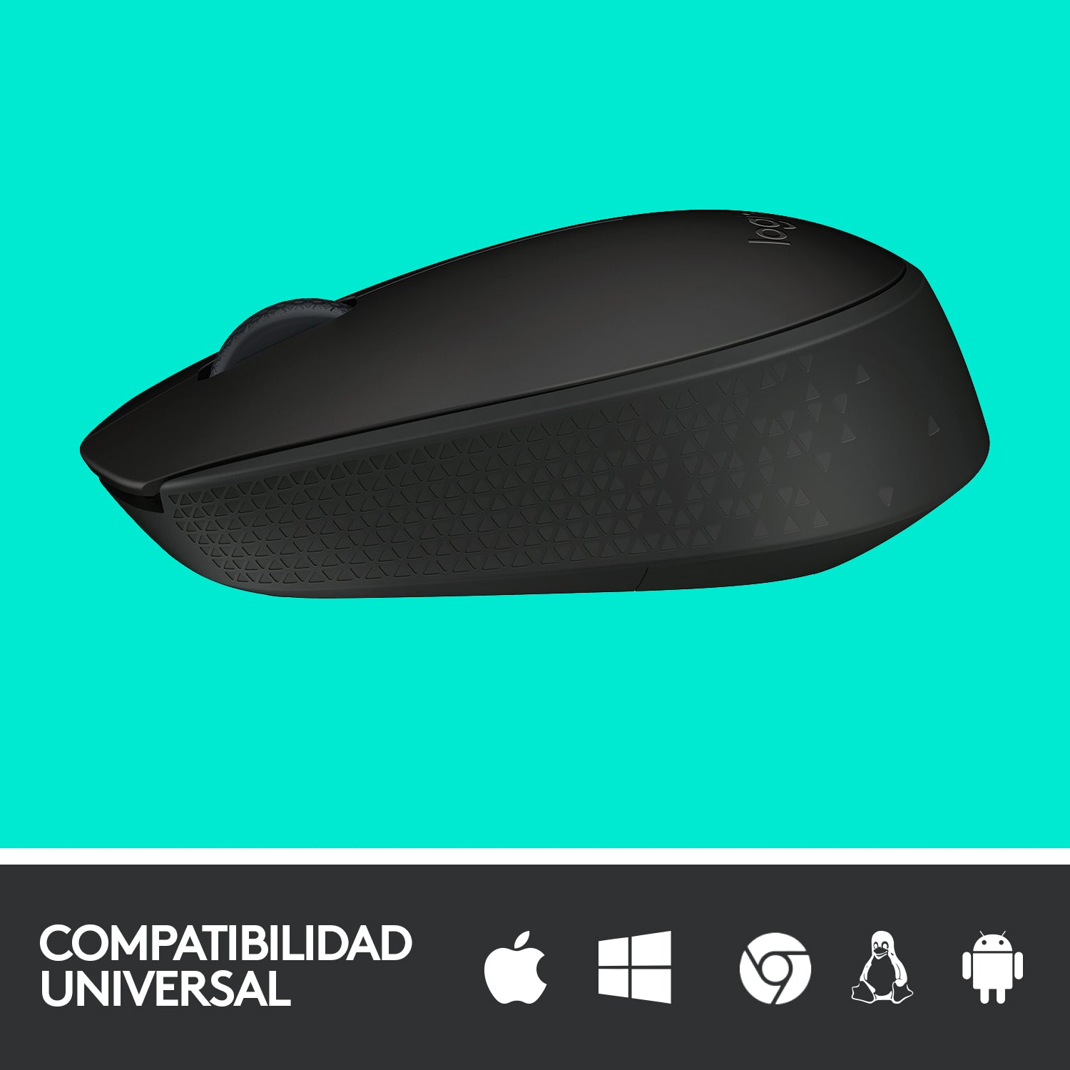 Mouse Inalámbrico Logitech M170 + Pad Studio Series, Negro