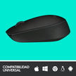 Mouse Inalámbrico Logitech M170 + Pad Studio Series, Negro