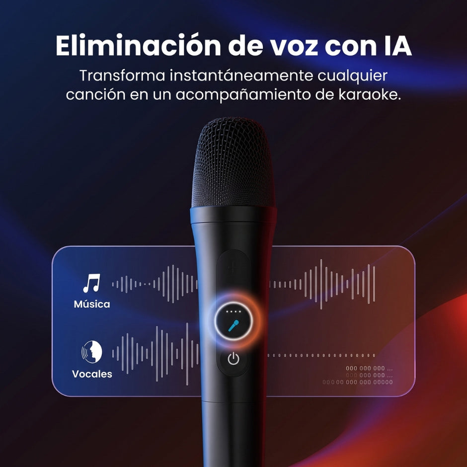 Parlante Bluetooth Portátil Soundcore Rave 3S para Fiestas Luces LED Karaoke IA 2 Mics Sonido 200W
