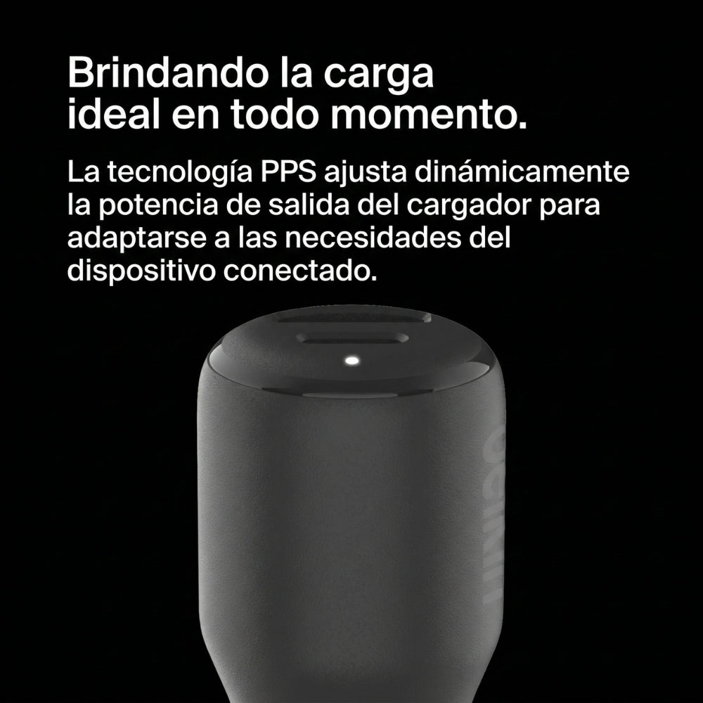 Cargador de Carro Belkin CCB005btBK USB-C USB-A 42W con Carga Rápida para iPhone y Android