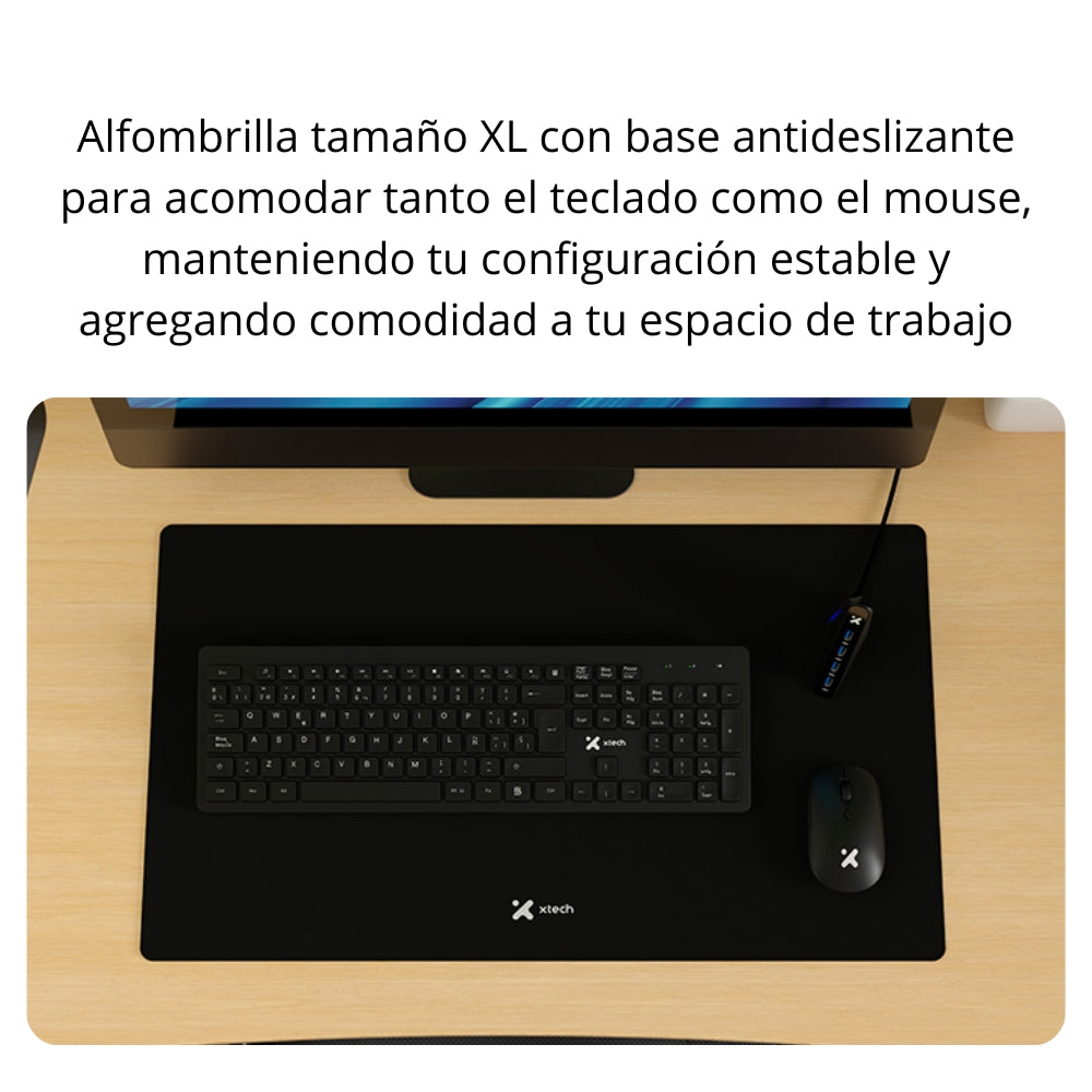 Combo Teclado, Mouse, Pad Mouse y Hub USB Xtech XTK320S