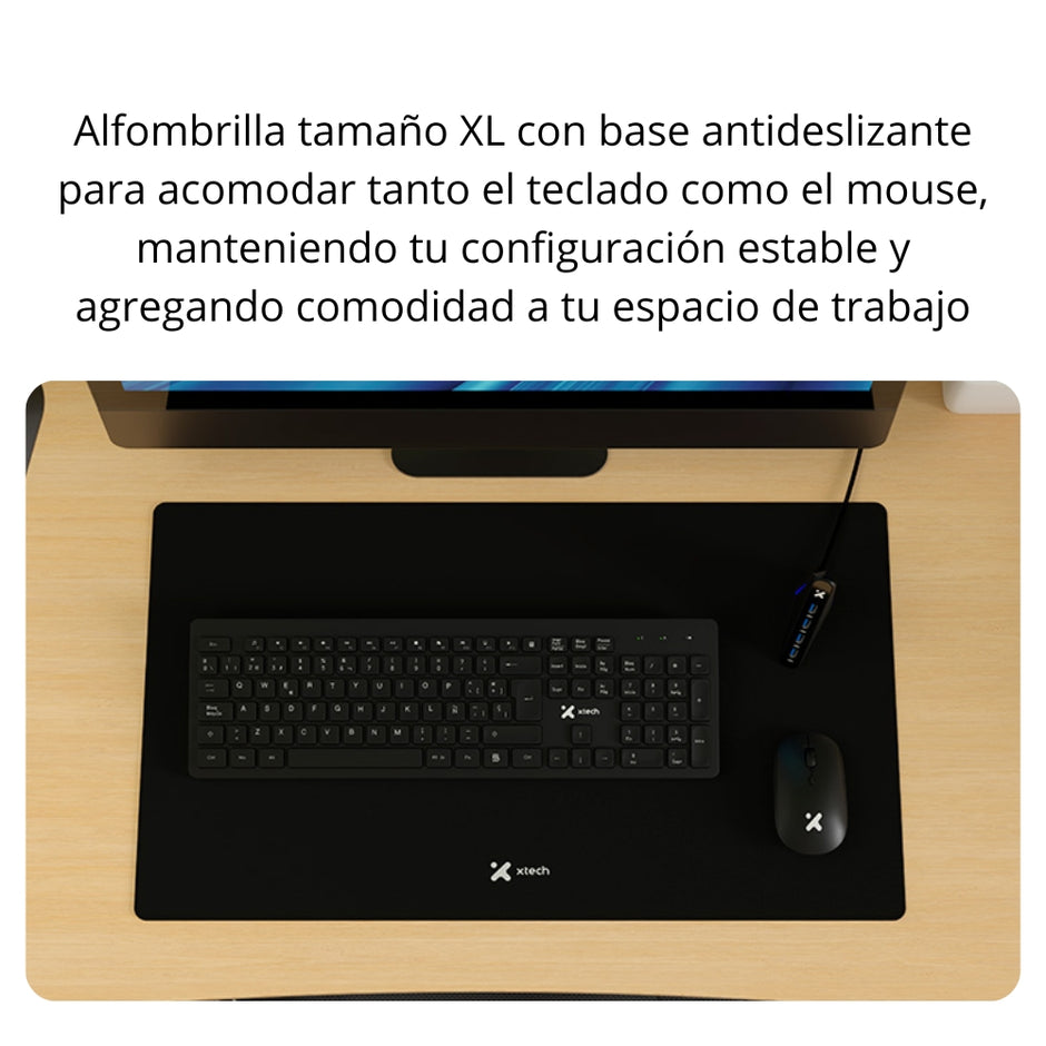 Combo Teclado, Mouse, Pad Mouse y Hub USB Xtech XTK320S