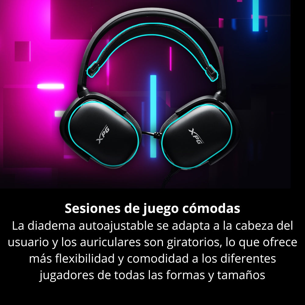 Diadema Gamer Alámbrica XPG Precog S para Xbox, PS4, PC con Micrófono y Conexión 3.5mm