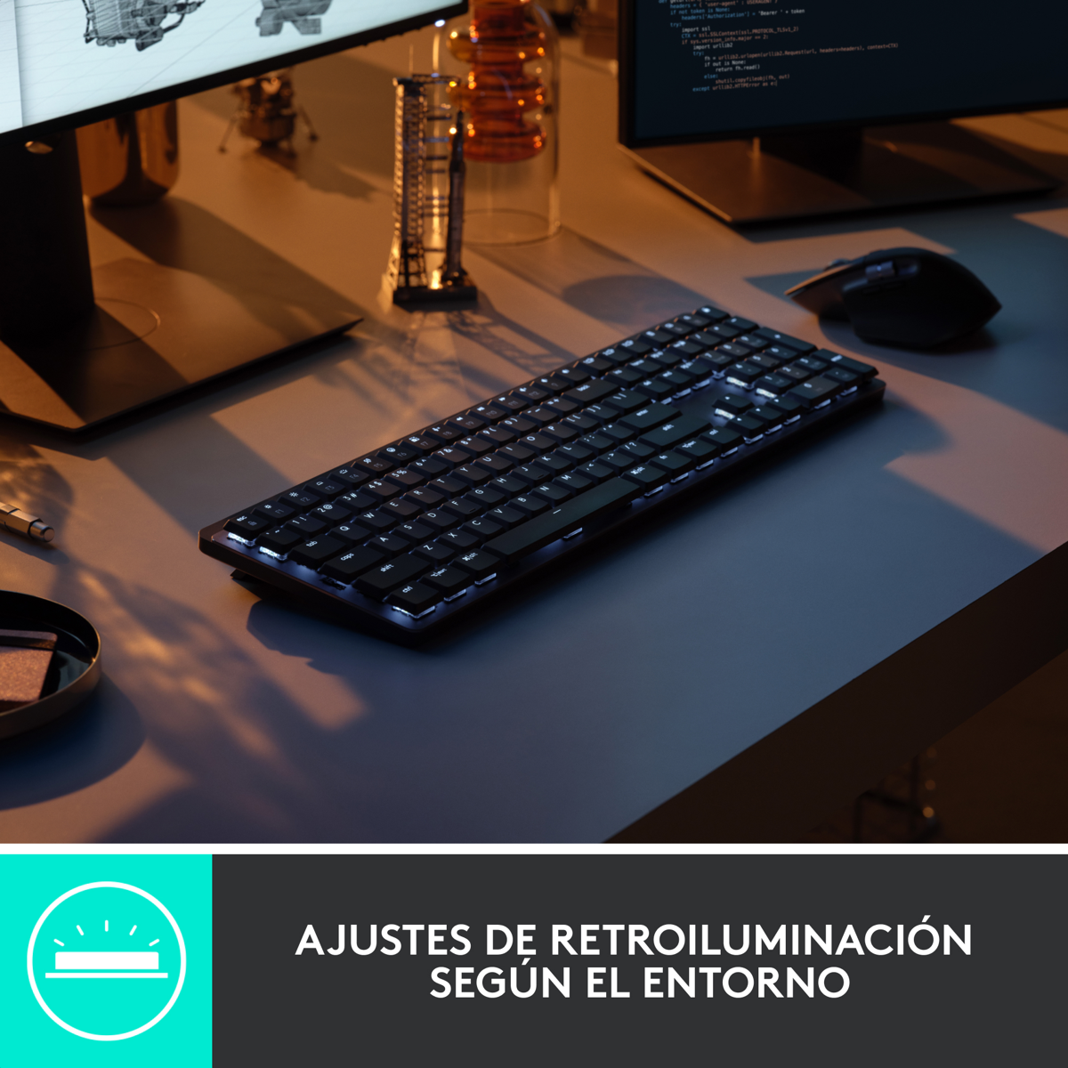 Combo Logitech Teclado Mx Mechanical + Mouse Compacto Logitech Mx Anywhere 3s