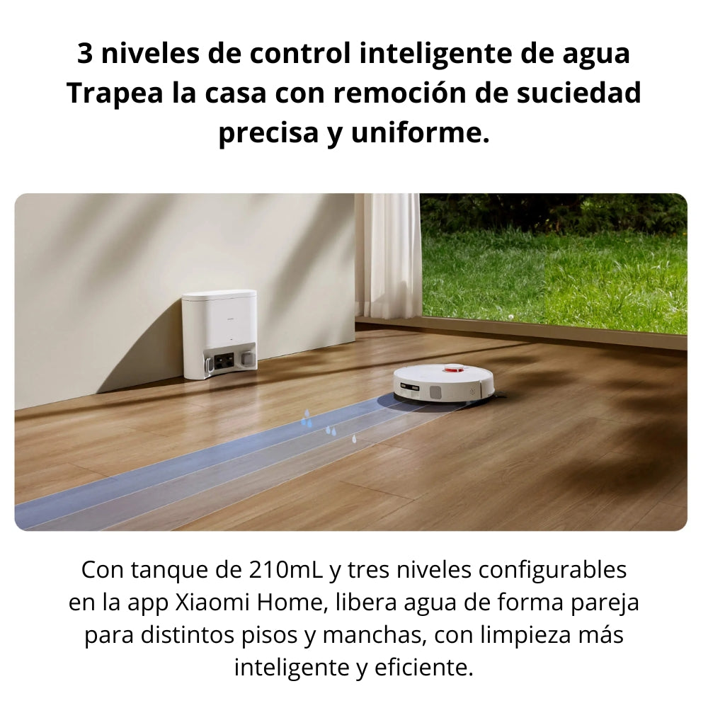 Aspiradora y Trapeadora Inteligente Xiaomi Robot Vacuum H40 con Estación, 10000Pa, 5200mAh