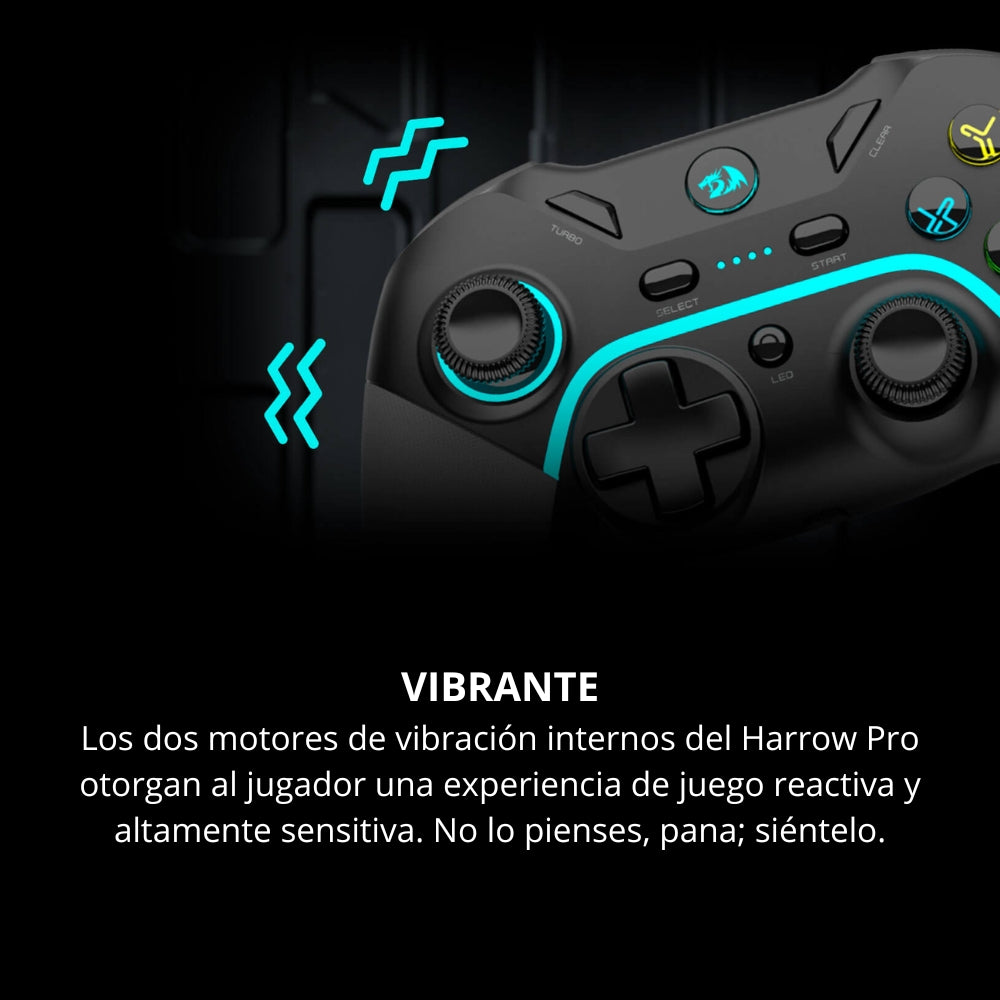 Control Gamepad Inalámbrico Redragon G808-pro Harrow Pro PC, PS3 y Android