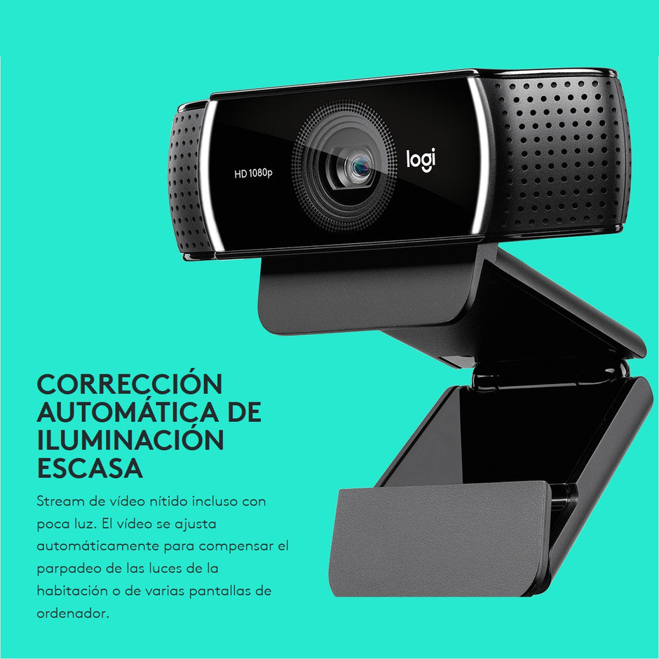 Cámara Web Logitech C922 Pro Stream Webcam 1080p Con Trípode