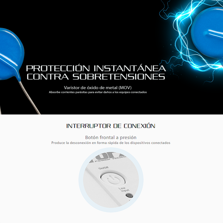 Protector De Voltaje 110/120v Forza Fvp-1201b Zion-2k10