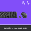 Combo Teclado y Mouse Inalámbrico Logitech MK220 + Alfombrilla Mouse Pad XXL 80x30cm