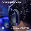 Audífonos Diadema Gamer Inalámbrica Logitech G321 LIGHTSPEED Bluetooth Flip-to-Mute PC/PS5/Switch - Negro