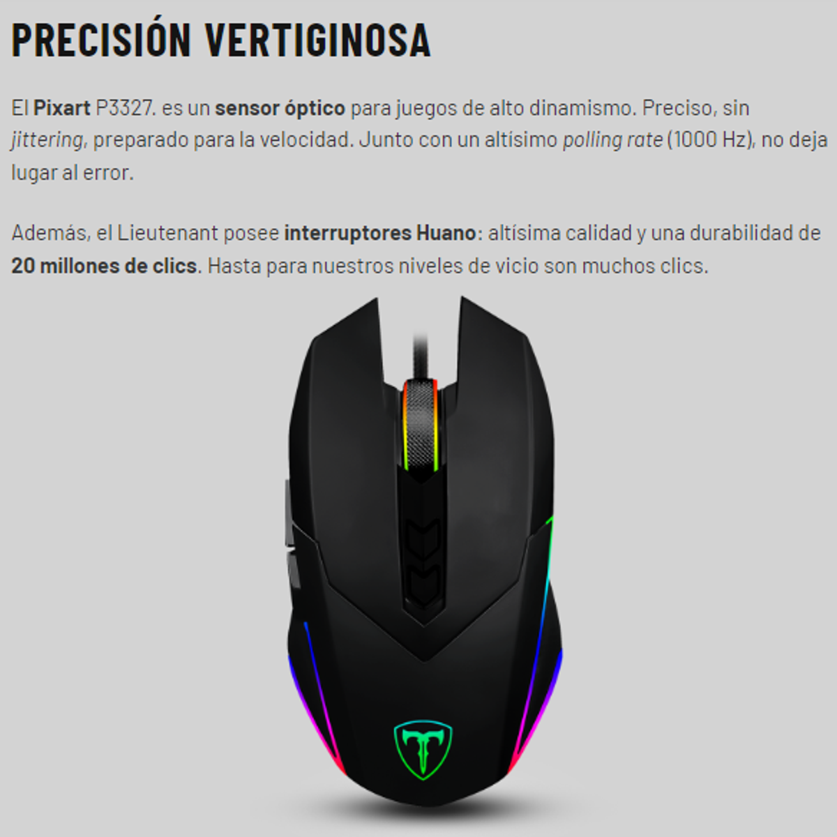 Combo Gamer T-Dagger Arena T-TGK321 + Lieutenant T-TGM301 + Padmouse Lava T-TMPO200