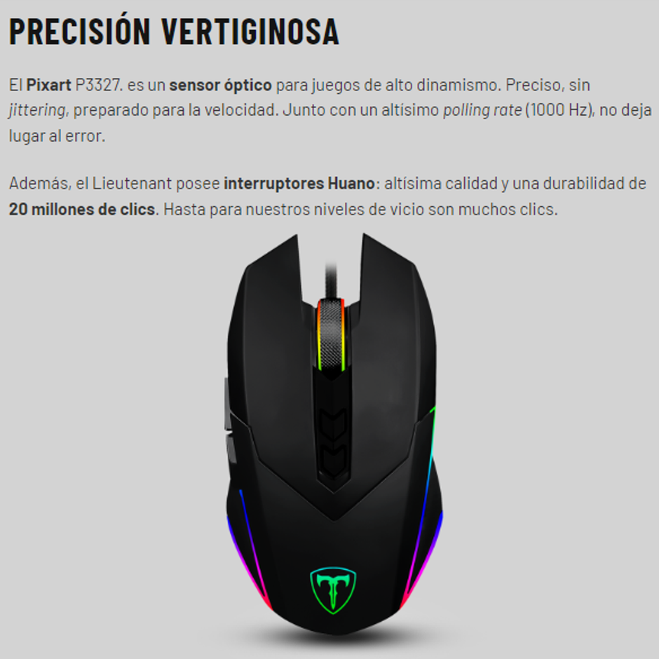 Combo Gamer T-Dagger Arena T-TGK321 + Lieutenant T-TGM301 + Padmouse Lava T-TMPO200