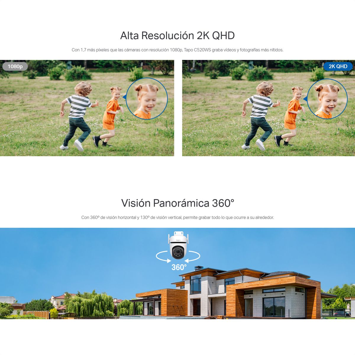 Camara Wi-fi Outdoor Pan/tilt Security 4mp 2k Qhd Live View Color Blanco