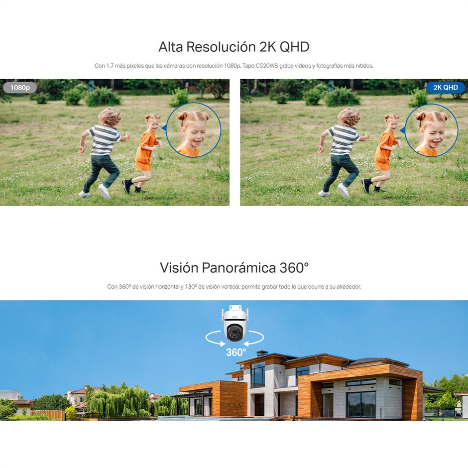 Camara Wi-fi Outdoor Pan/tilt Security 4mp 2k Qhd Live View Color Blanco