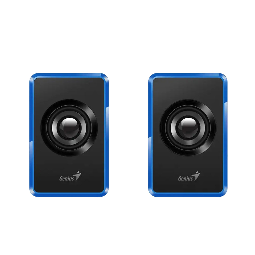 Parlantes USB Genius SP-U125 Sonido Estéreo 3W y Control de Volumen con Entrada 3.5mm - Negro/Azul