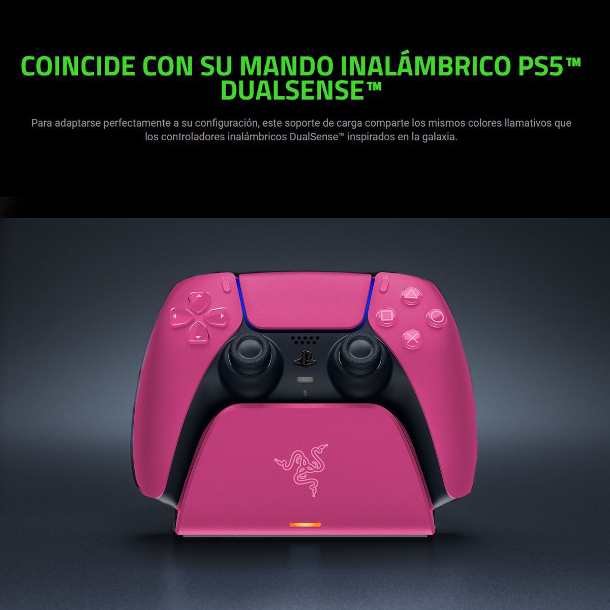 Razer Quick Charging Stand, Base Carga Rápida Mando Ps5, Red